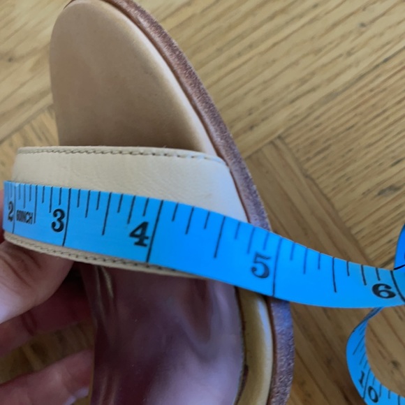 EUC Nude and Silver COACH Braided Block Heels - Picture 8 of 8